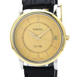 OMEGA Omega Devil Prestige 18K Gold Steel Quartz Mens Watch 7714.11.01